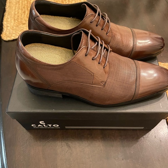 CALTO Men's Invisible Height Increasing Elevator Shoes - Premium Leather - Picture 8 of 14